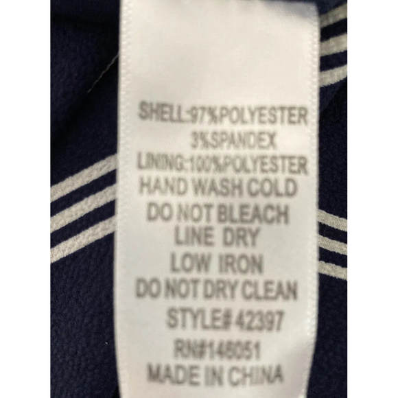 Monteau Los Angeles Sz M Blue White Stripe Casual/Lounge Jumpsuit Slit Wide Leg - Picture 6 of 10